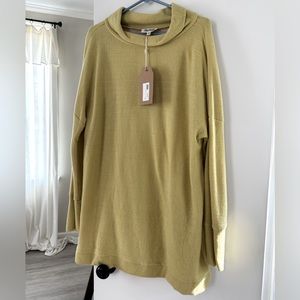 Cowl neck sweater dress